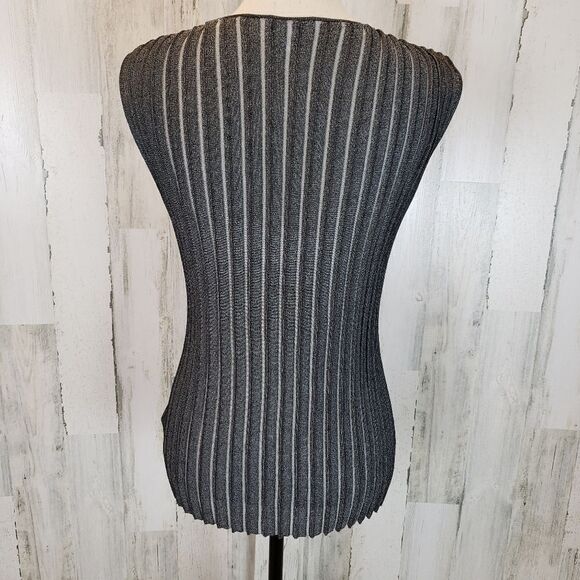 Lafayette 148 Two Toned Ribbed Sweater Sz S - Picture 3 of 8